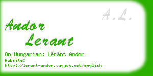andor lerant business card